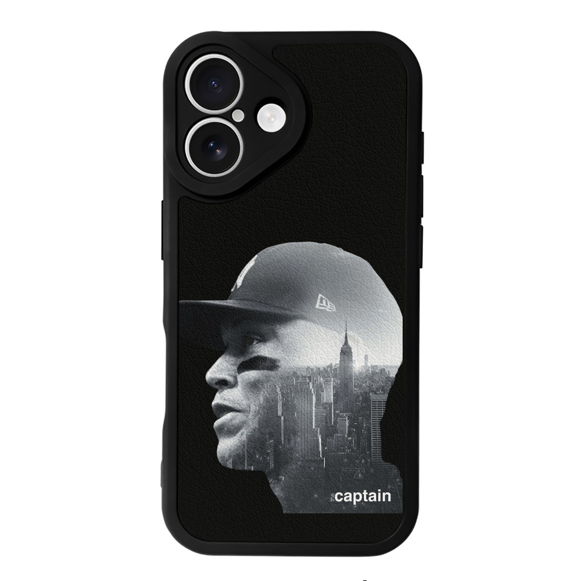 Aaron Judge Yankees Captain IPhone 16 Silicone Leather Case – UV Print, Lambskin Texture – Perfect Fit, Wireless Charging Compatible, Scratch Resistant, Precise Cutouts – Stylish Protection For IPhone 16